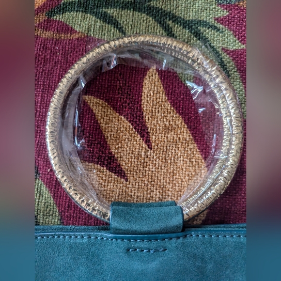 SALE - Thacker NYC Le Pouch Suede Bag Teal NWT Brand New - Picture 3 of 6